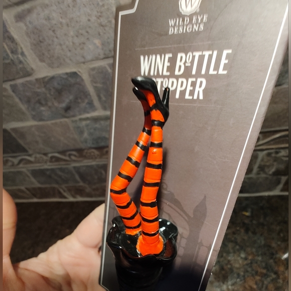 Witch Legs Wine Bottle Stopper, Halloween - Picture 3 of 4